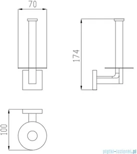 Omnires Tyber uchwyt na papier toaletowy chrom TB50530 - Wieszaki łazienkowe - miniaturka - grafika 2