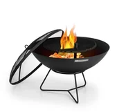 Paleniska ogrodowe - Blumfeldt Blumfeldt Orbit, stalowa misa paleniskowa typu 3 w 1, 60 cm średnicy, grill 40 cm, stolik, czarna GDW27-Orbit - miniaturka - grafika 1