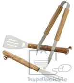 Akcesoria do grilla - Cattara Zestaw narzędzi do grillowania WOOD - 3 szt - miniaturka - grafika 1