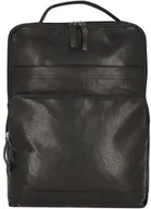 Torby na laptopy - Spikes & Sparrow Bronco Plecak skórzana 40 cm przegroda na laptopa black 59530B-00 - miniaturka - grafika 1