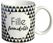 Kubki - LA CARTERIE Die carterie 76000536 dla dziewcząt wielki kubek porcelanowy czarny/złoty 11,6 x 9,5 x 8,2 cm 76000536 - miniaturka - grafika 1