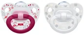 Smoczki uspokajające - NUK NUK Smoczek uspokajający 6-18 mies. silikon HAPPY DAYS, 2 szt. girl NN-ANU-CFS2-052 - miniaturka - grafika 1