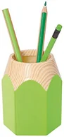 Przyborniki na biurko - Wedo 245255011 pojemnik na długopisy Pencil w bardziej stabilny kształt, tworzywo sztuczne około 8, 5 X 7, 5 X 10, 5 cm, zielone jabłuszko Pastel 245255011 - miniaturka - grafika 1