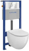 Stelaże i zestawy podtynkowe do WC - Cersanit WC Bari bezkołnierzowy przycisk pneumatyczny chrom SZWZ1005206599 - miniaturka - grafika 1
