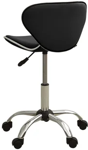 Fotel biurowy, krzesło biurowe VidaXL Taboret kosmetyczny, czarny, sztuczna skóra 323674 VidaXL - Fotele i krzesła biurowe - miniaturka - grafika 4