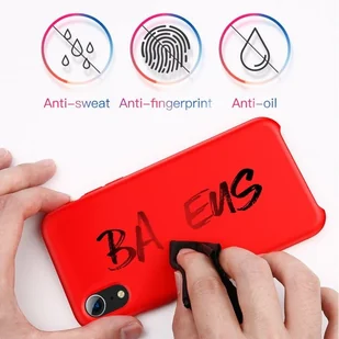 Baseus Original LRS | Cienkie etui case pokrowiec ochronny do Apple iPhone XR | Czerwony WIAPIPH61-ASL09 - Etui i futerały do telefonów - miniaturka - grafika 3