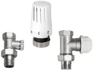 Głowice termostatyczne - Invena Zestaw Termostatyczny Prosty 1/2 Głowica+zawory Pl - miniaturka - grafika 1