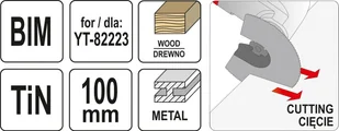 Yato BRZESZCZOT BIM-TIN SZER 100MM DO CIĘĆ W METALU I DREWNIE DLA YT-82223 500W - Brzeszczoty - miniaturka - grafika 4