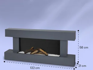 Klarstein Klarstein Studio Light & Fire 1 Smart kominek 1000/2000W MDF WiFi Control ACO7-Studio L&F 1 B - Kominki elektryczne - miniaturka - grafika 13