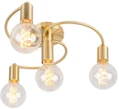 Lampy sufitowe - QAZQA Lampa sufitowa Art Deco  mosiądz 4-punktowa - Facile - miniaturka - grafika 1