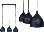 Lampy sufitowe - LUMENIX Lampa sufitowa natynkowa z serii Retro & Loft: Loftinio (LW30) 3xE27 - Czarna LAMPA-LW030 - miniaturka - grafika 1