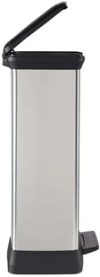 Curver Kosz na śmieci Deco z pedałem, 50 L, srebrny, 02162-582-25 Keter - Kosze na śmieci - miniaturka - grafika 5