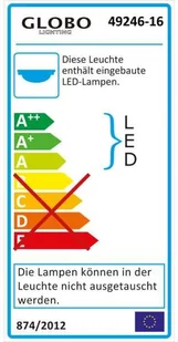 Globo Lighting Plafon LAMPA sufitowa FOGO 49246-16 kryształowa OPRAWA kwadratowa LED 16W glamour crystal przezroczysta 49246-16 - Lampy sufitowe - miniaturka - grafika 2