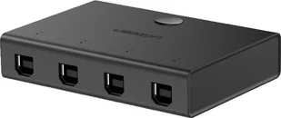 UGREEN Ugreen 2 In 1 Out przełącznik z 2 portami USB 2.0, do drukarki i skanera, czarny - Huby USB - miniaturka - grafika 2