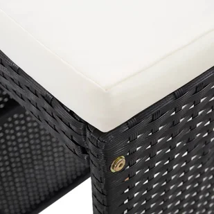 vidaXL 9-cz zestaw ogrodowych mebli barowych ratan PE czarny 49569 - Pozostałe meble ogrodowe - miniaturka - grafika 8