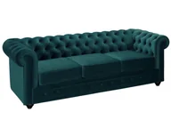 Sofy i kanapy - Vente-Unique 3-osobowa sofa CHESTERFIELD - Welur w odcieniu morskim - miniaturka - grafika 1