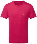 Koszulki sportowe męskie - RONHILL RONHILL Koszulka biegowa męska TECH S/S czerwona - miniaturka - grafika 1