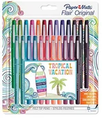 Kredki, ołówki, pastele i pisaki - Paper Mate Flair flamastrów, średnia koronka, kolory tropikalnych 1982655 - miniaturka - grafika 1