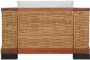 vidaXL 3-cz. zestaw wypoczynkowy, poduszki, brązowy, naturalny rattan 3+2+1 - Komplety wypoczynkowe - miniaturka - grafika 7