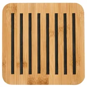Podstawki pod garnki - Ladelle Bambusowa Kwadratowa Podstawka Classic Czarna Ld-80056 20,0x20,0x1,2 - miniaturka - grafika 1