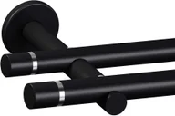 Karnisze - Mardom Karnisz Metalowy Podwójny Tokyo 19/19 czarny mat szerokość: 200cm - miniaturka - grafika 1