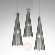 Lampy sufitowe - Selene Lampa wisząca Costa Rica, 3-punktowa, szara - miniaturka - grafika 1