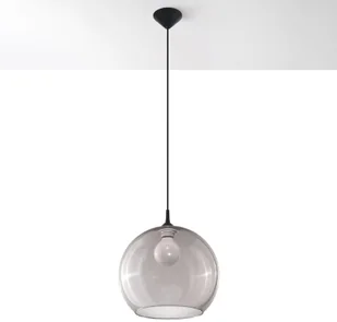 Sollu Lampa wisząca Colour szklany klosz szary grafitowy - Lampy sufitowe - miniaturka - grafika 2