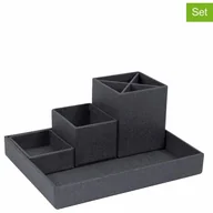 Kosmetyczki, organizery i kuferki - Bigsobox BigsoBox 4-częściowy organizer biurkowy "Lena" w kolorze czarnym 7330061797681 - miniaturka - grafika 1