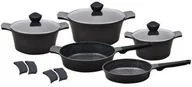 Zestawy garnków i patelni - Klausberg Zestaw garnków granitowych 12-elementów KLAUSBERG Fresco Black [KB-7355] KB-7355 - miniaturka - grafika 1
