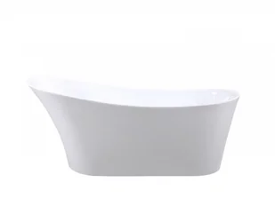 Besco Wanna wolnostojąca Calima 170x74 cm + maskownice syfonu w kolorze złotym - Wanny - miniaturka - grafika 2