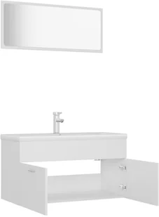 VidaXL Lumarko Zestaw mebli łazienkowych, biały, płyta wiórowa! 3071684 VidaXL - Meble łazienkowe - miniaturka - grafika 43