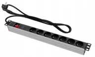 Listwy zasilające - Listwa Zasilająca 7 Gniazd Z Włącznikiem Rack 1U - miniaturka - grafika 1