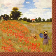 Folia, papier śniadaniowy, serwetki - Nuova R2S Easy life SERWETKI PAPIEROWE Claude Monet - Pole z makami 414 MON2 - miniaturka - grafika 1