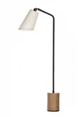Lampy stojące - Kandela LAMPA STOJĄCA SIERRA Kolor drewna - Jesion euro, Oplot przewodu - Biały, Tkanina abażuru - N6205 - miniaturka - grafika 1