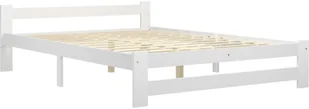 vidaXL Lumarko Rama łóżka, biała, lite drewno sosnowe, 140 x 200 cm 322001 - Łóżka - miniaturka - grafika 3