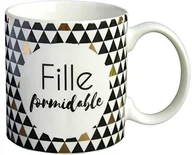 Kubki - LA CARTERIE Die carterie 76000536 dla dziewcząt wielki kubek porcelanowy czarny/złoty 11,6 x 9,5 x 8,2 cm 76000536 - miniaturka - grafika 1