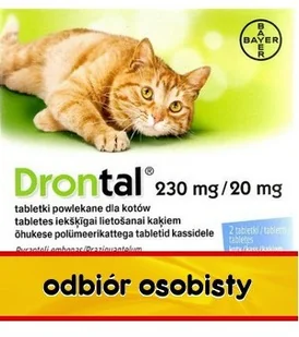 Bayer Drontal dla kotów 2tabl. - środek przeciwpasożytniczy 11485 - Artykuły przeciw pasożytom - miniaturka - grafika 2