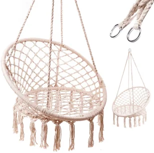 Huśtawka Fotel Bocianie Gniazdo Hamak 80 CM - Fotele ogrodowe wiszące - miniaturka - grafika 4