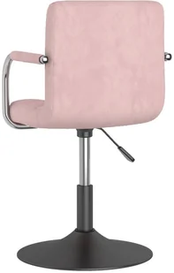Fotel biurowy, krzesło biurowe vidaXL Obrotowe krzesło biurowe, różowe, tapicerowane aksamitem! 334611 - Fotele i krzesła biurowe - miniaturka - grafika 6