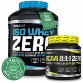 Odżywki białkowe - BioTech Iso Whey Zero Lactose Free 2270g Czekolada Toffi + BCAA 8:1:1 Zero 250g - GRATIS - miniaturka - grafika 1
