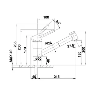 Blanco TIVO-S szarość skały 518798 - Baterie kuchenne Blanco TIVO-S szarość skały 518798 - Baterie kuchenne - miniaturka - grafika 3