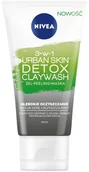 Żele do mycia twarzy - Nivea Urban Skin Claywash 3w1 żel peeling maska do wszystkich typów skóry 150ml - miniaturka - grafika 1