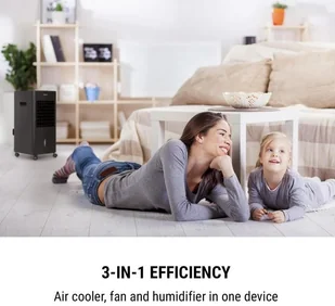 OneConcept OneConcept Freshboxx, klimatyzator 3 w 1, 65W, 360 m/h, 3 prędkości wiatru, czarny ACO14-Freshboxx-BK - Klimatory - miniaturka - grafika 2