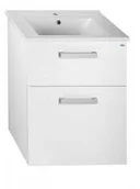 Szafki łazienkowe - Aqualine VEGA szafka umywalkowa 50cm, 2 szuflady, biała VG053 - miniaturka - grafika 1