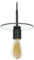 Lampy sufitowe - Altavola Design Wisząca LAMPA loftowa TECHNO LOFT LA017/P_black skandynawska OPRAWA zwis szklany dysk czarny przezroczysty LA017/P_black - miniaturka - grafika 1