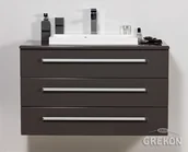 Szafki łazienkowe - Szafka wisząca z umywalką 100/39/3/LIZ seria Fokus Sz FKS-S-U100/39/3 + LIZ600C - miniaturka - grafika 1