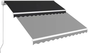 vidaXL Ręcznie zwijana markiza, 300 x 250 cm, antracytowa vidaXL - Markizy - miniaturka - grafika 2