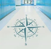 Pomoce naukowe - Podłogowa Róża Wiatrów ZP058 - miniaturka - grafika 1