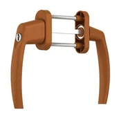 Klamki - Medos Klamka balkonowa z kluczykiem dwustronna Złoty Dąb CF85-4732A_20210901141008 - miniaturka - grafika 1