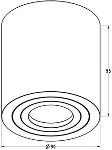 Zuma Line Sufitowa LAMPA spot RONDIP SL ACGU10-159 okrągła OPRAWA metalowy downlight natynkowa tuba łazienkowa IP44 czarna ACGU10-159 - Lampy sufitowe - miniaturka - grafika 2